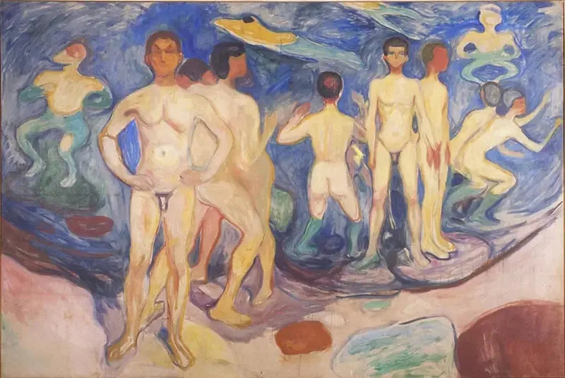 Unga män som badar - Edvard Munch