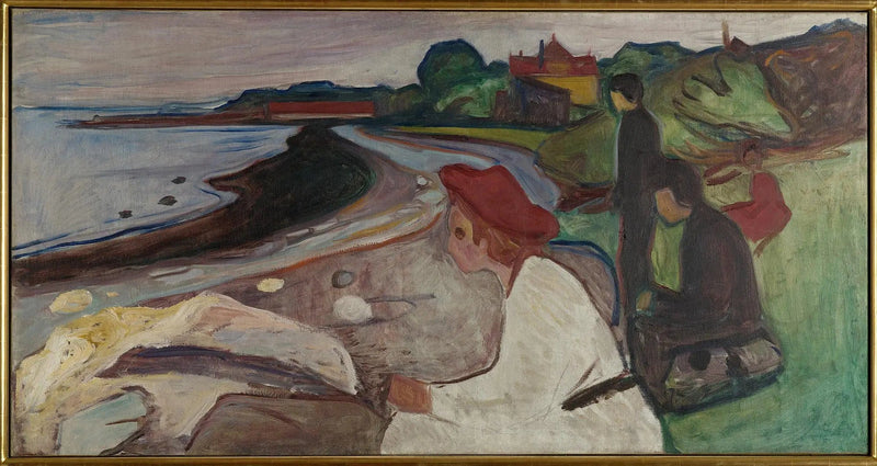 Unga människor på stranden (Frise Linde) - Edvard Munch