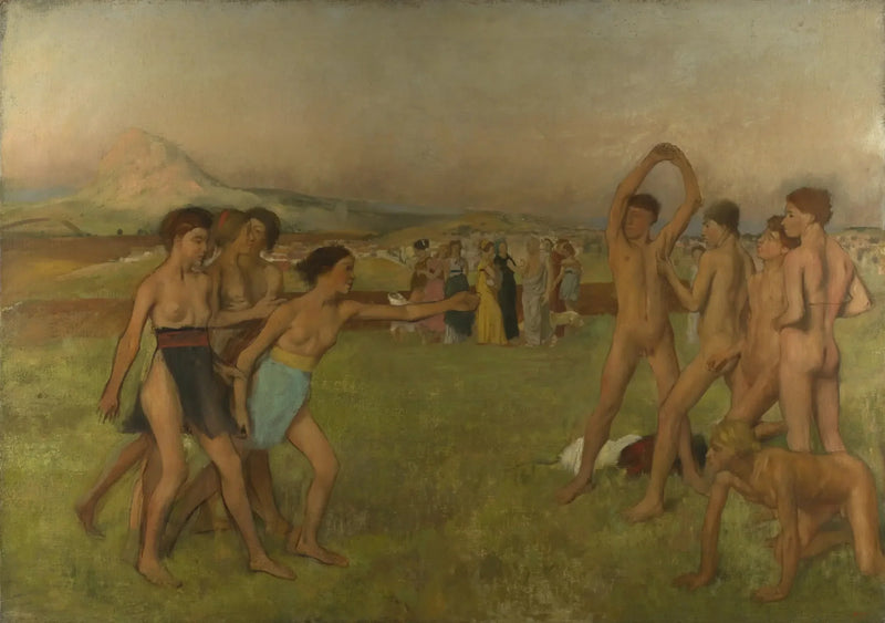 Unga spartaner i träning - Edgar Degas