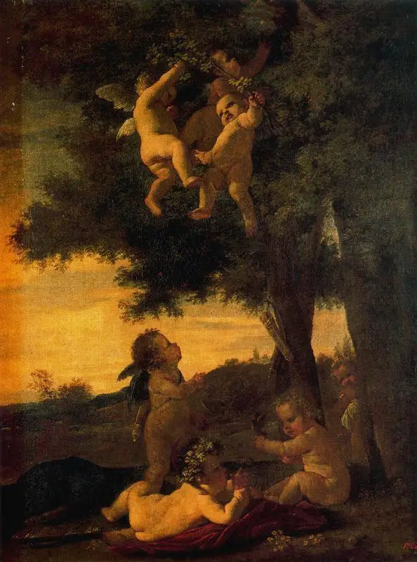 Barnlek och putti - Nicolas Poussin