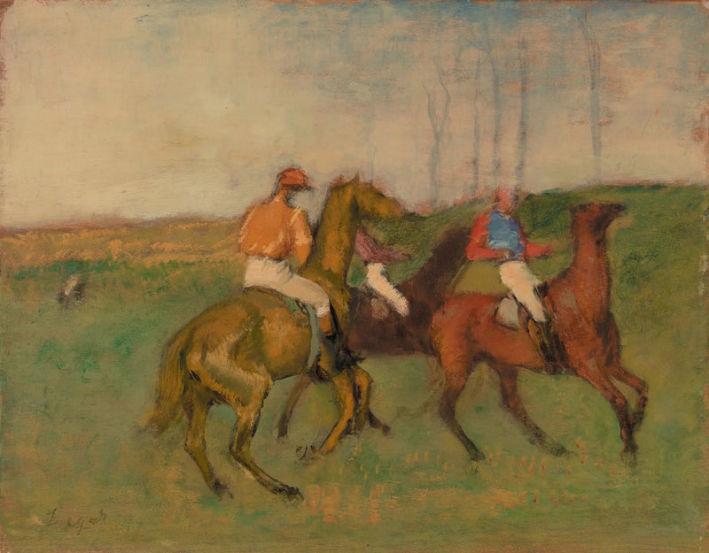 Jockeys och galopphästar - Edgar Degas