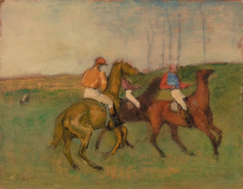Jockeys och galopphästar - Edgar Degas