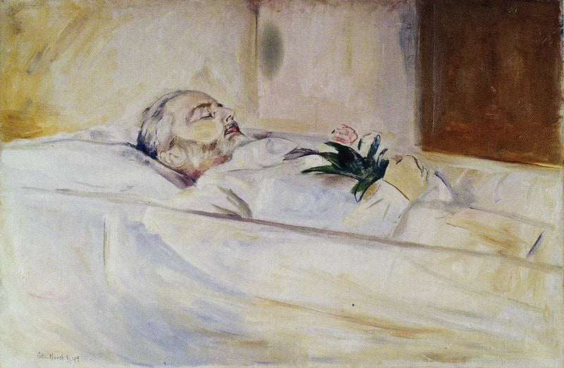 John Hazeland på sin dödsbädd - Edvard Munch