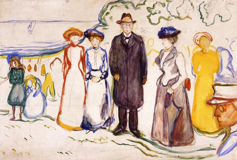Jonas Lie med sin familj - Edvard Munch