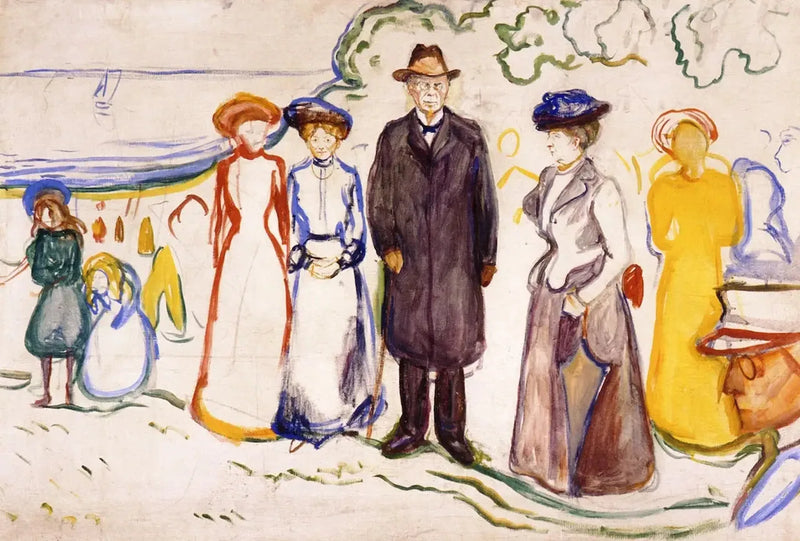 Jonas Lie med sin familj - Edvard Munch