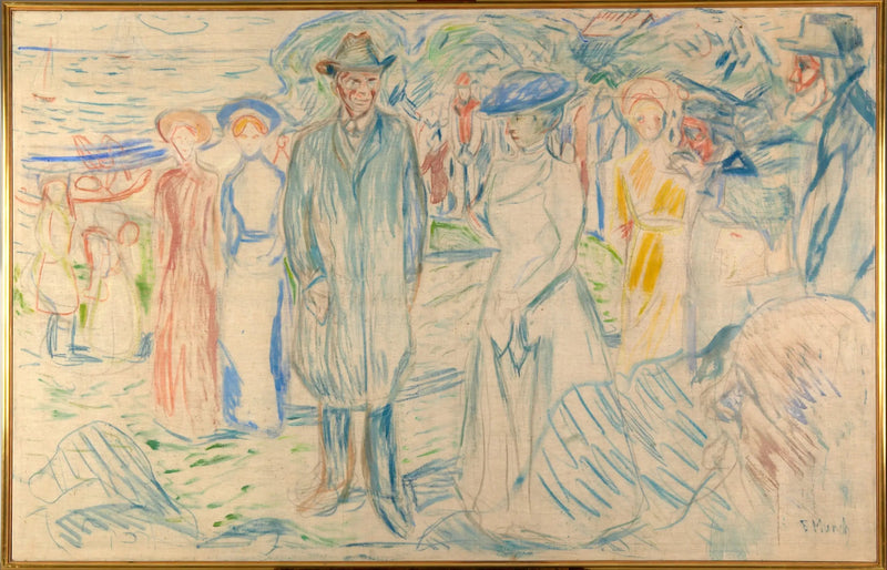 Jonas Lie med sin familj - Edvard Munch