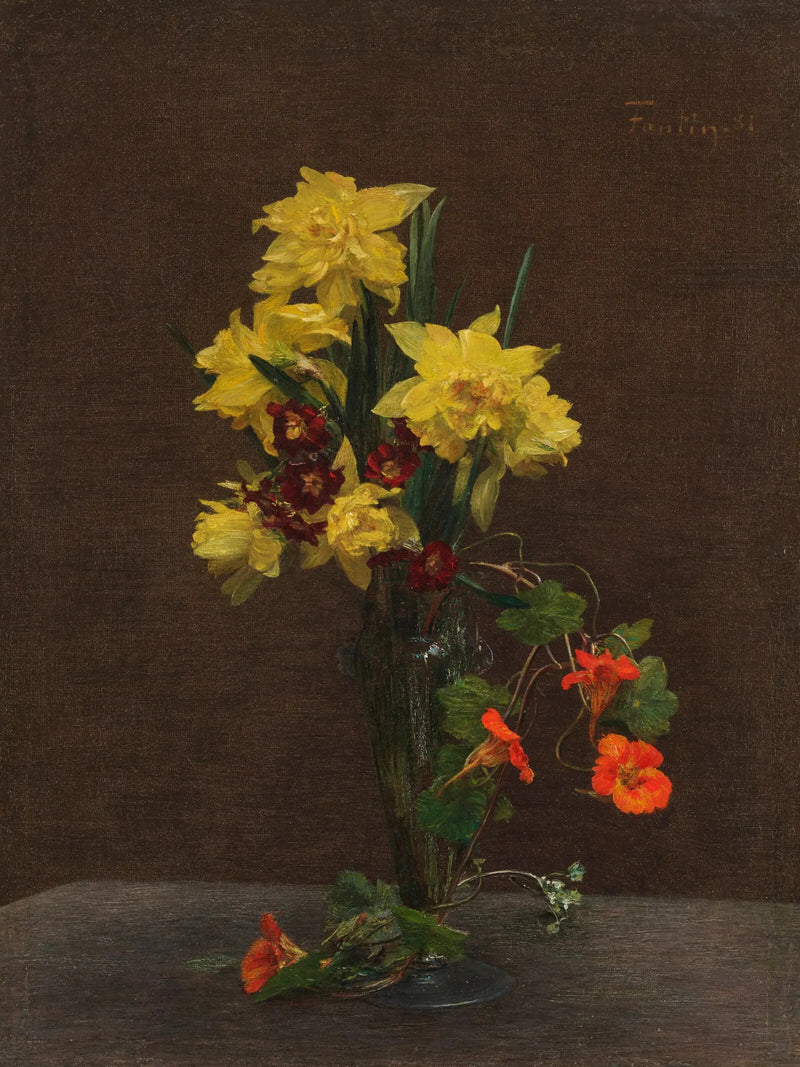 Narcisser och kapuciner - Henri Fantin-Latour