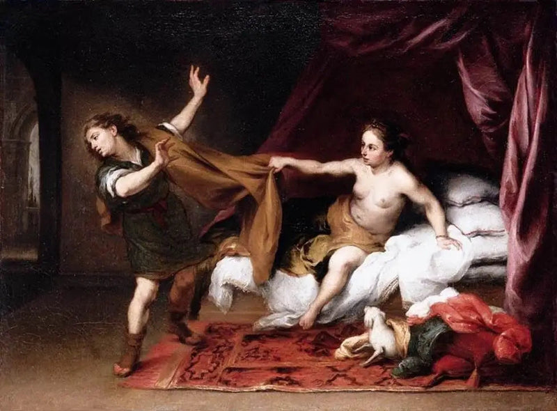Joseph och Putifars hustru - Bartolomé Esteban Murillo