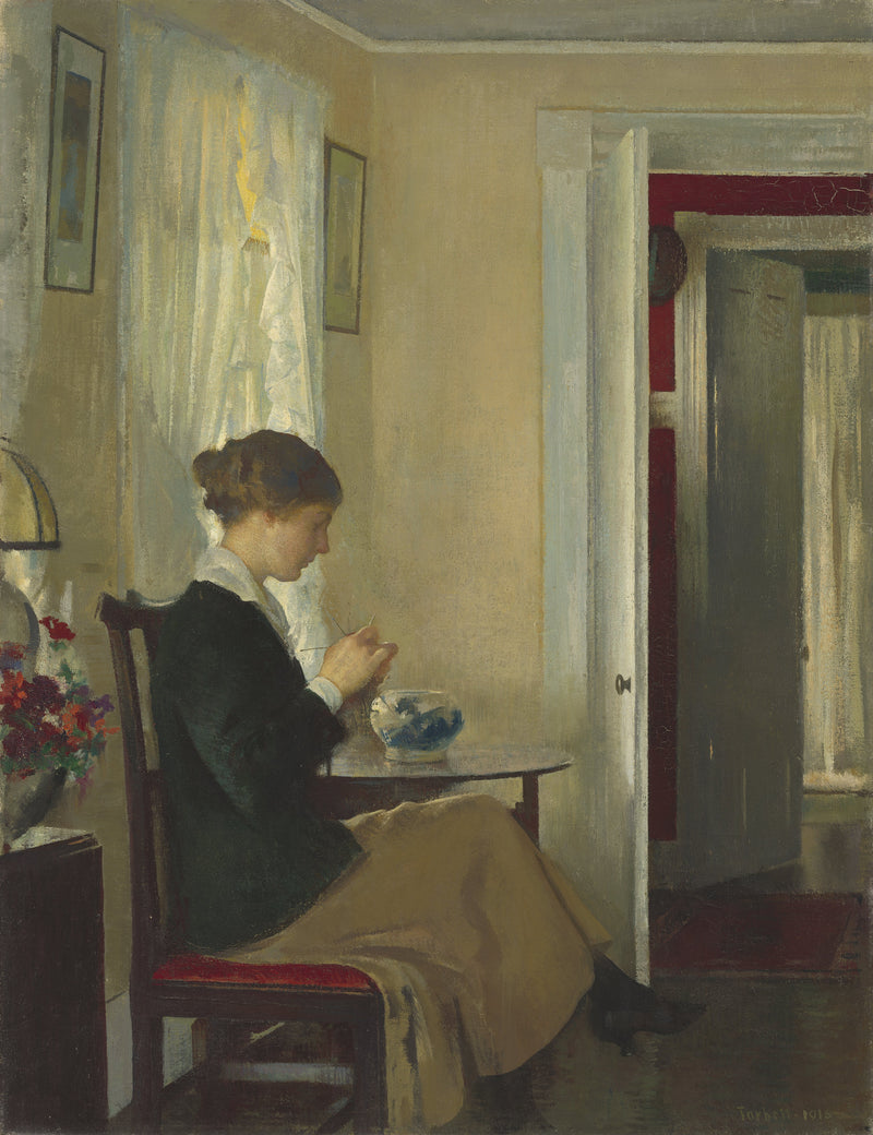 Josephine Stickning - Edmund Charles Tarbell