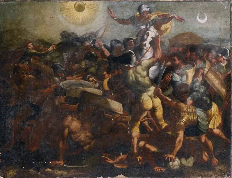 Josué beordrar solen och månen att stanna - Raphael Sanzio