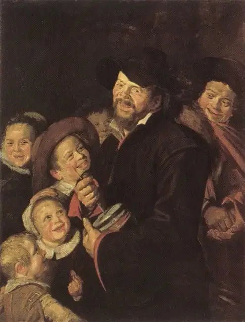 Rommelpotspelare med sex barn - Frans Hals