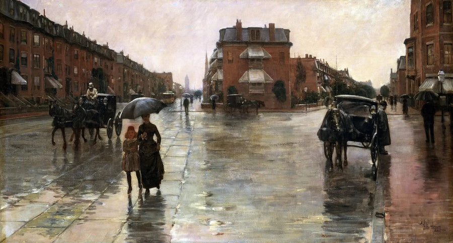 Regnig dag, Boston - Childe Hassam