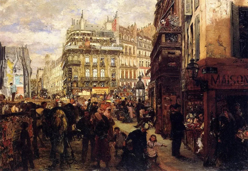 Veckodag i Paris - Adolph von Menzel