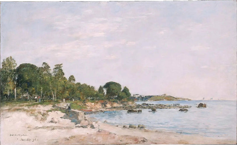 Juan-les-Pins, viken och stranden - Eugène Boudin