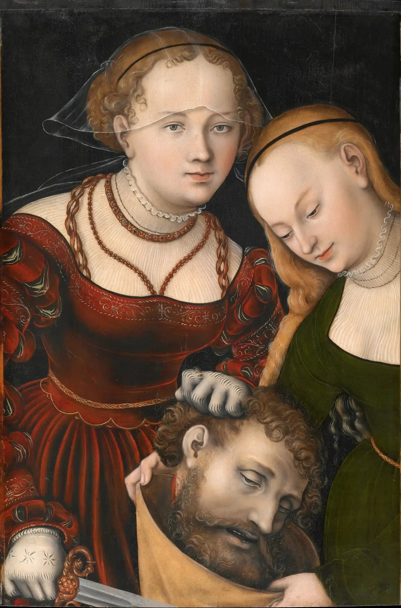 Judith med Holofernes huvud och en tjänare - Lucas Cranach den äldre