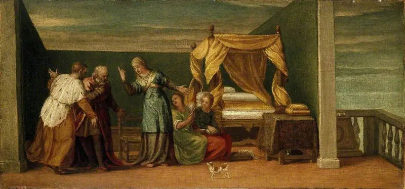 Judith tar emot de gamla från Béthulie - Paul Véronèse