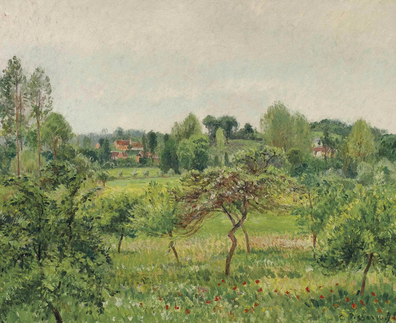 Juni, regnigt väder, Éragny - Camille Pissarro