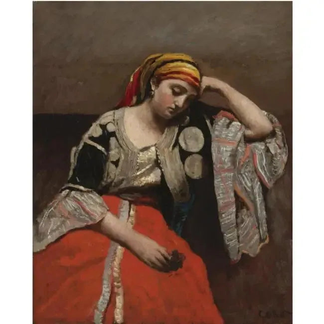 Algerisk flicka - Jean-Baptiste Camille Corot