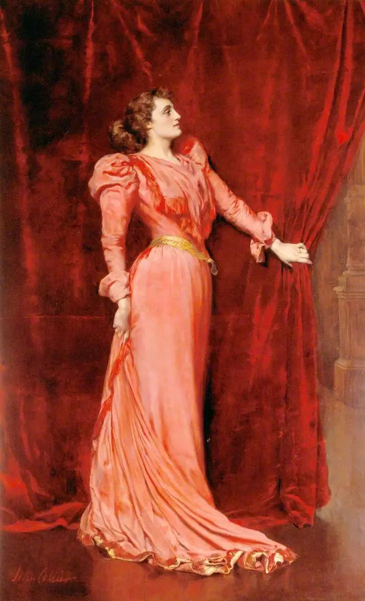 Julia Neilson-Terry (1868-1957), FRAM, i rollen som Drusilla Ives i "The Dancing Girl" - John Collier