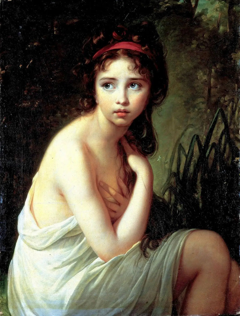 Julie Lebrun som badande kvinna - Élisabeth Vigée Le Brun