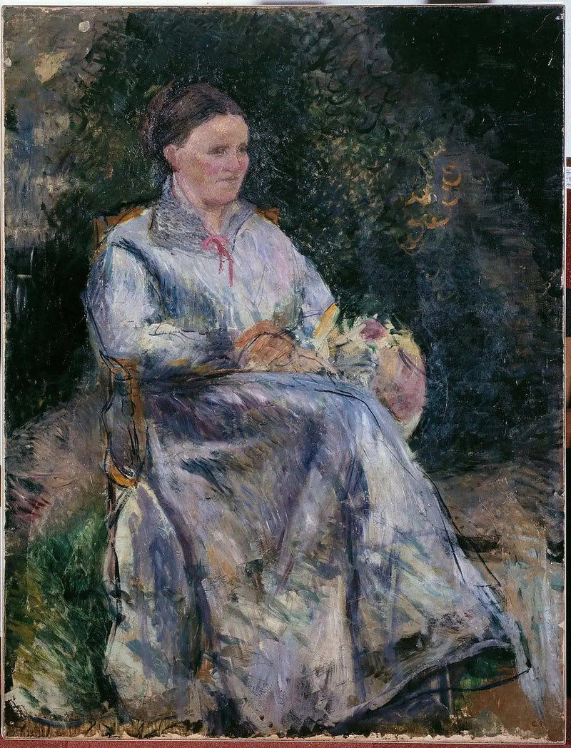 Julie Pissarro i trädgården - Camille Pissarro