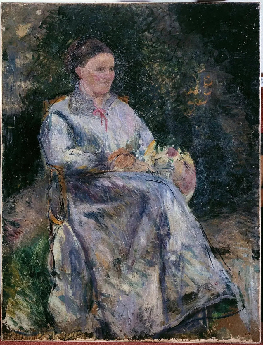 Julie Pissarro i trädgården - Camille Pissarro