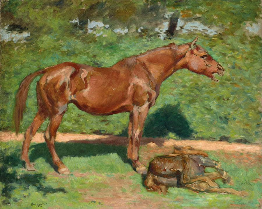 Hingst och hennes föl - Louis Anquetin