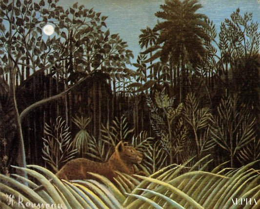 Jungle avec Lion - Henri Rousseau - Reproductions de tableaux et peintures haut de gamme