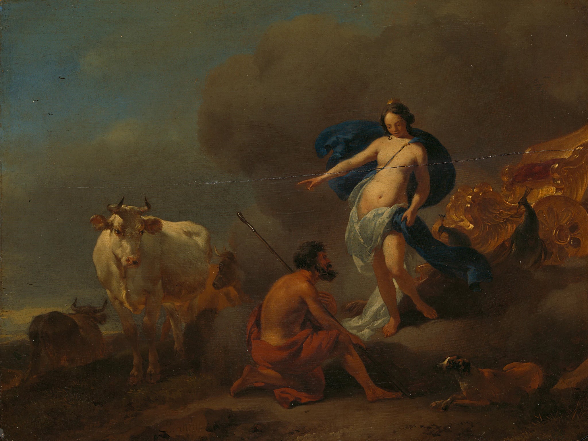 Junon ordonne à Argus de garder Io. - Nicolaes Berchem