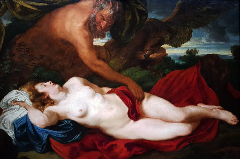 Jupiter och satyren av Antiope - Antoine van Dyck