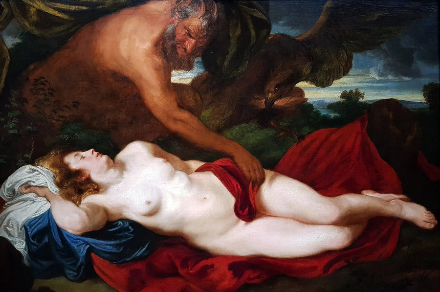 Jupiter och satyren av Antiope - Antoine van Dyck