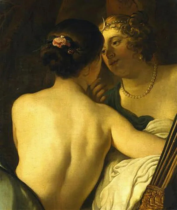 Jupiter, i Diane's skepnad, förför Callisto - Gerrit van Honthorst
