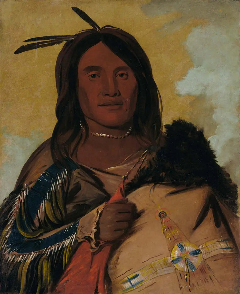 Ka-pés-ka-da, Shell Man, en Oglala-krigare - George Catlin