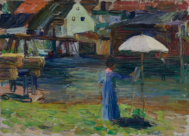 Kallmünz - Gabriele Münter målning I - Vassily Kandinsky