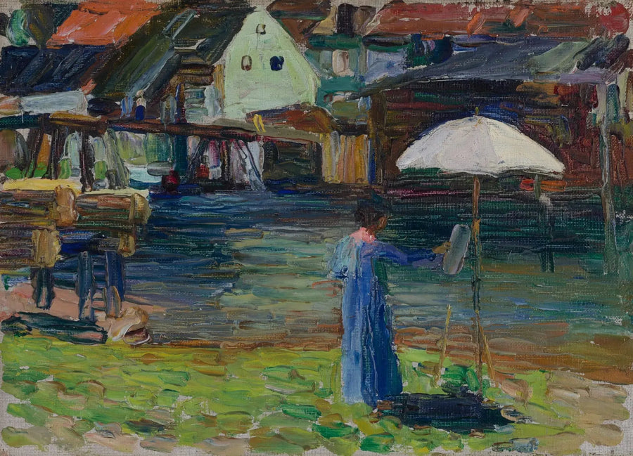 Kallmünz - Gabriele Münter målning I - Vassily Kandinsky