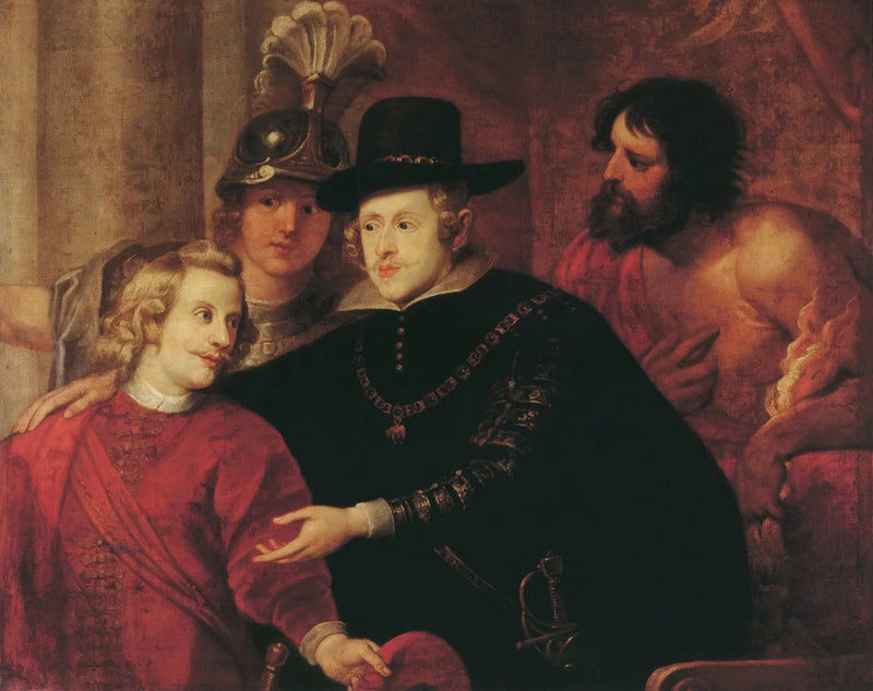Kardinal Infant Ferdinand tar farväl av sin bror kung Filipp IV - Peter Paul Rubens