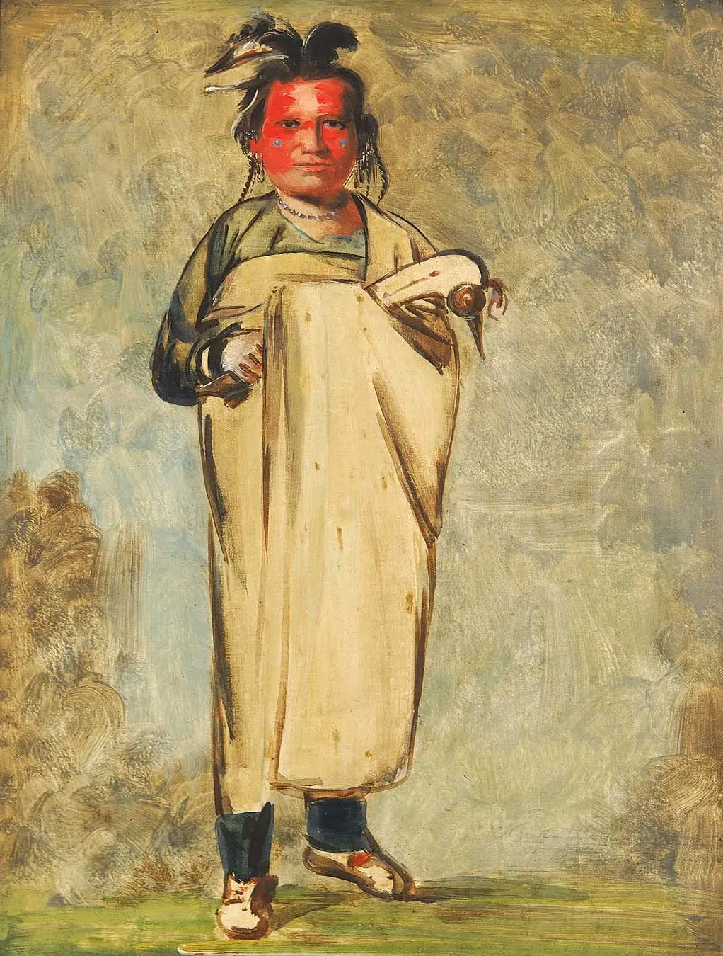 Káw-kaw-ne-chóo-a un Brave - George Catlin - Alpha Reproduction