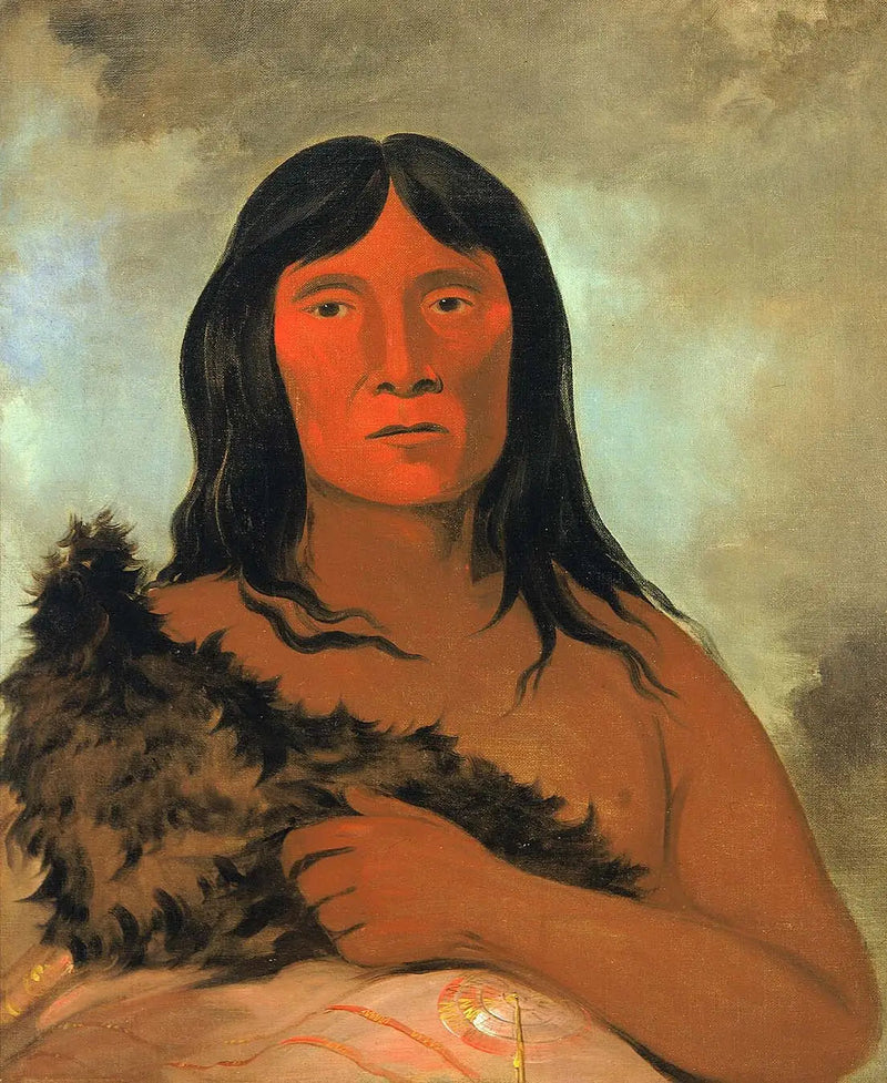 Kay-ée-qua-da-kúm-ee-gísh-kum, Den som undersöker marken med sin fot - George Catlin