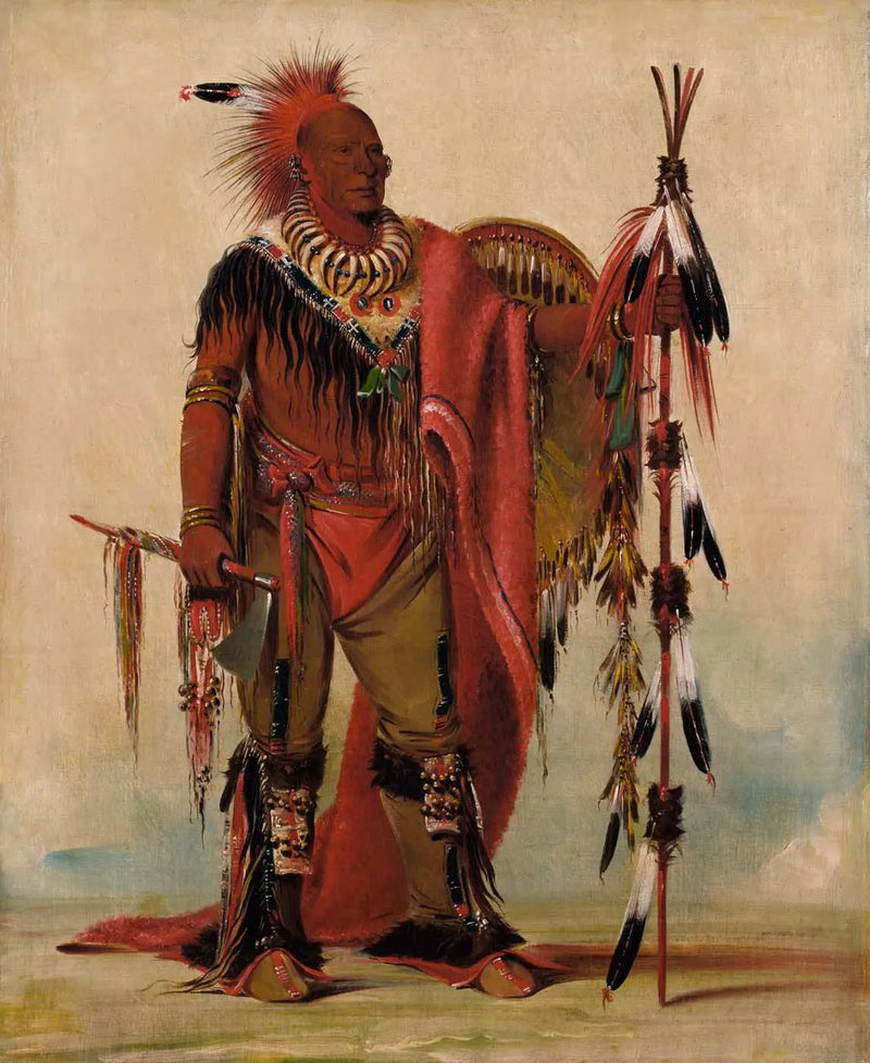 Kee-o-kúk, den vaksamma räven, ledare för stammen - George Catlin