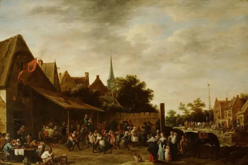 Kermis framför ett värdshus - David Teniers den yngre