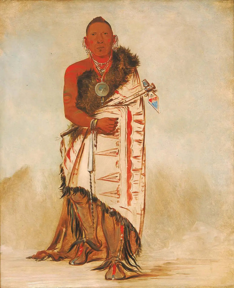 Ki-hó-go-waw-shú-shee, modig ledare, stamledare - George Catlin