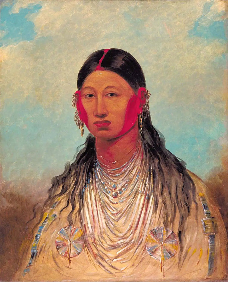 Koon-za-ya-me, kvinnlig krigshöken - George Catlin