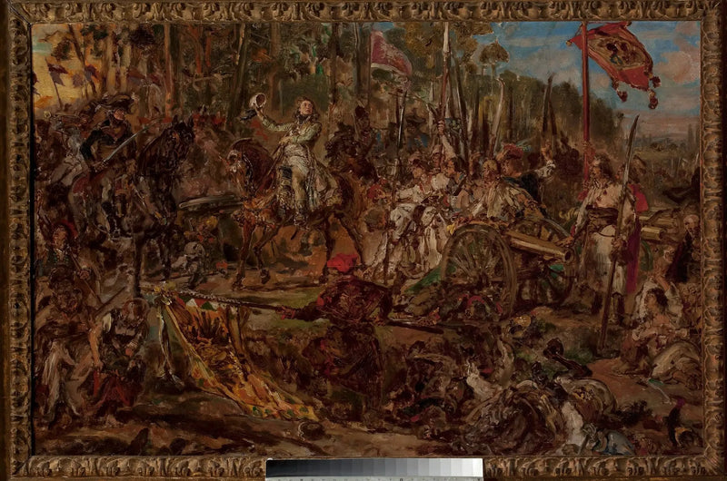 Kościuszko vid Racławice, skiss - Jan Matejko