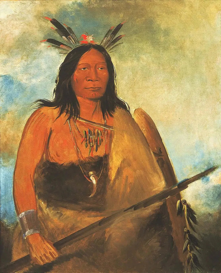 Kots-o-kó-ro-kó, Nackhår på tjur, en mästare - George Catlin