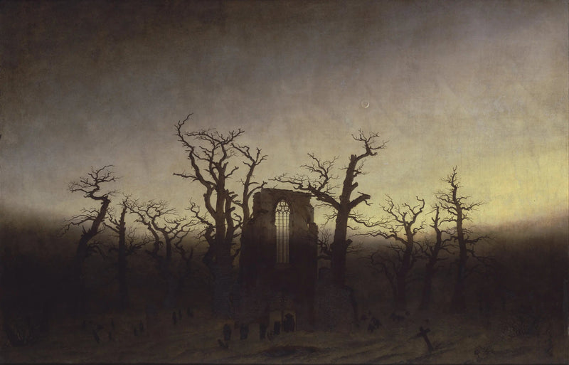 Abbedin i en ekskog - Caspar David Friedrich