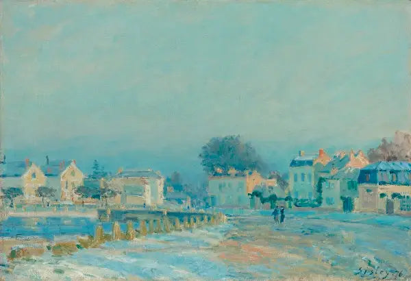 Vattenkällan i Marly-Le-Roi, vit gelé - Alfred Sisley