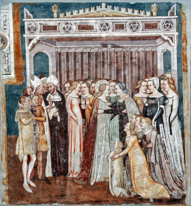 Ursules avsked till sin mamma (Historier om Heliga Ursula) - Tomaso da Modena