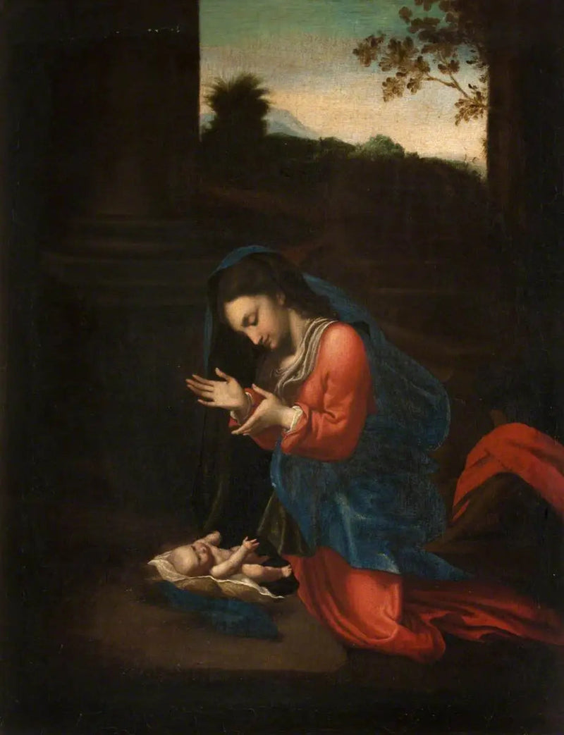 Madonnan med barnet - Antonio da Correggio