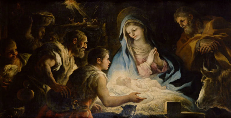 Adorationen av herdarna (1696) - Luca Giordano