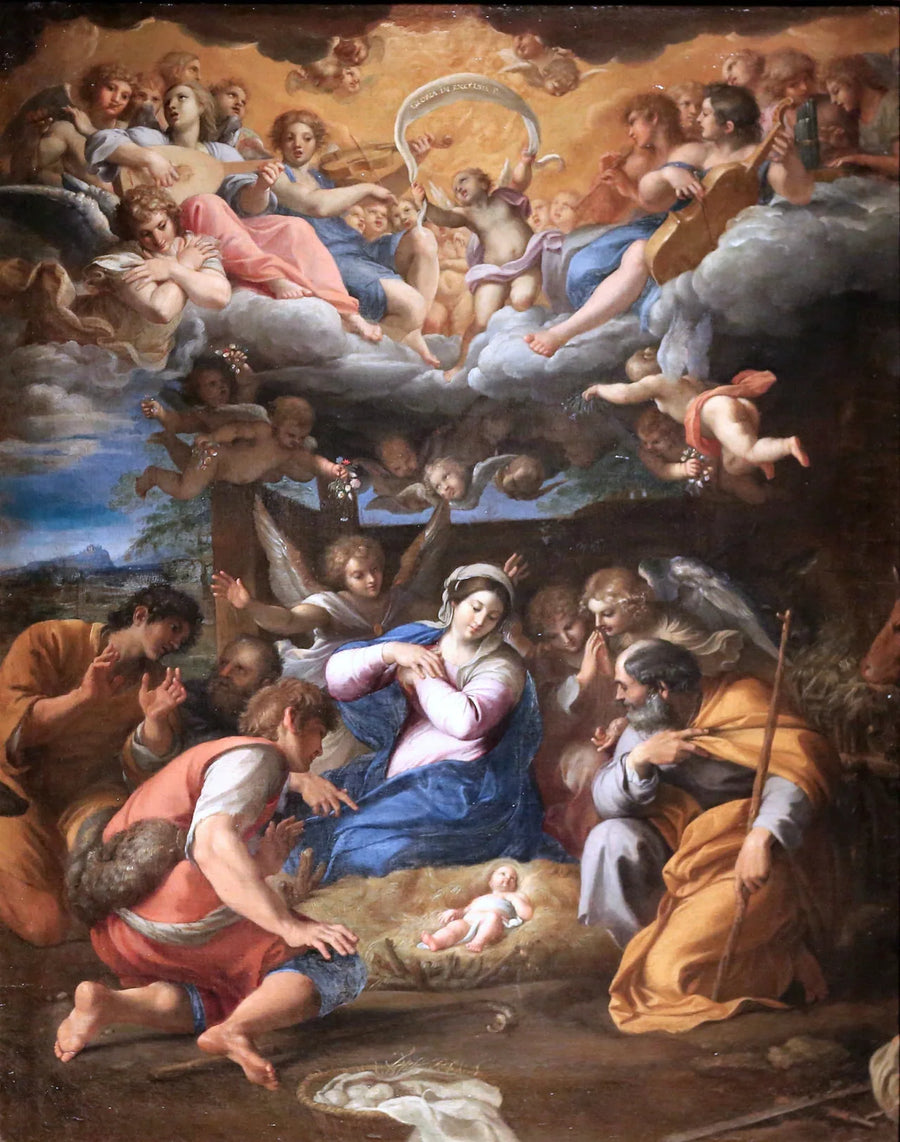 Adorationen av herdarna - Annibale Carracci